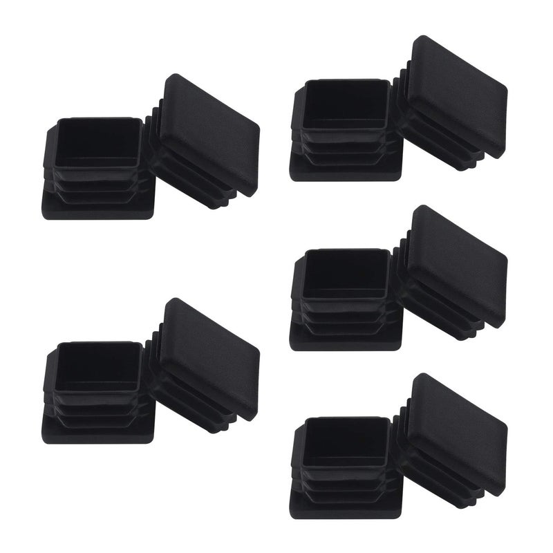 MENTODO 2" 2X2 Square Tubing Plastic Plugs(10 Pack), 2"x2" 2 Inch Square End Cap 2x2 Inch Tube End Cap Fence Post Pipe Cover Tubing Insert Chair Glide Finishing Plug Fitness Equipment Pipe Covers - Image 1